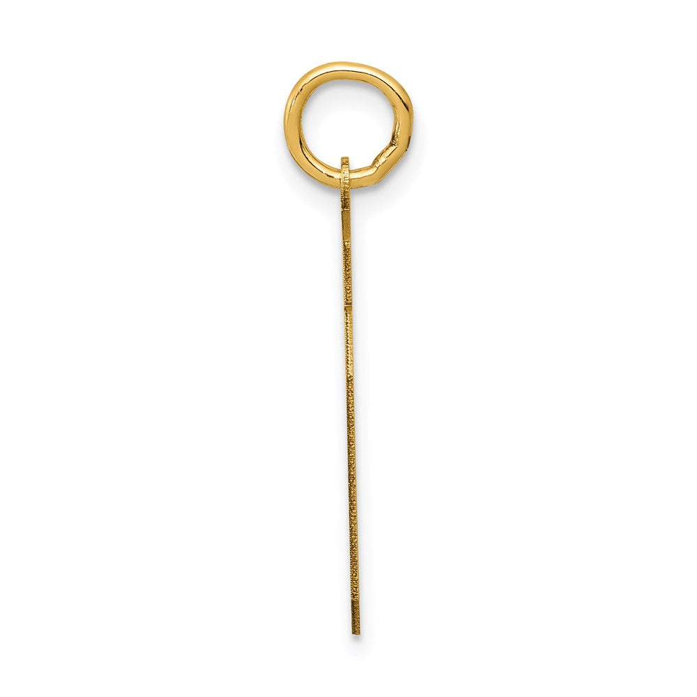 Million Charms 14K Yellow Gold Themed Medium Satin Number 80 Charm
