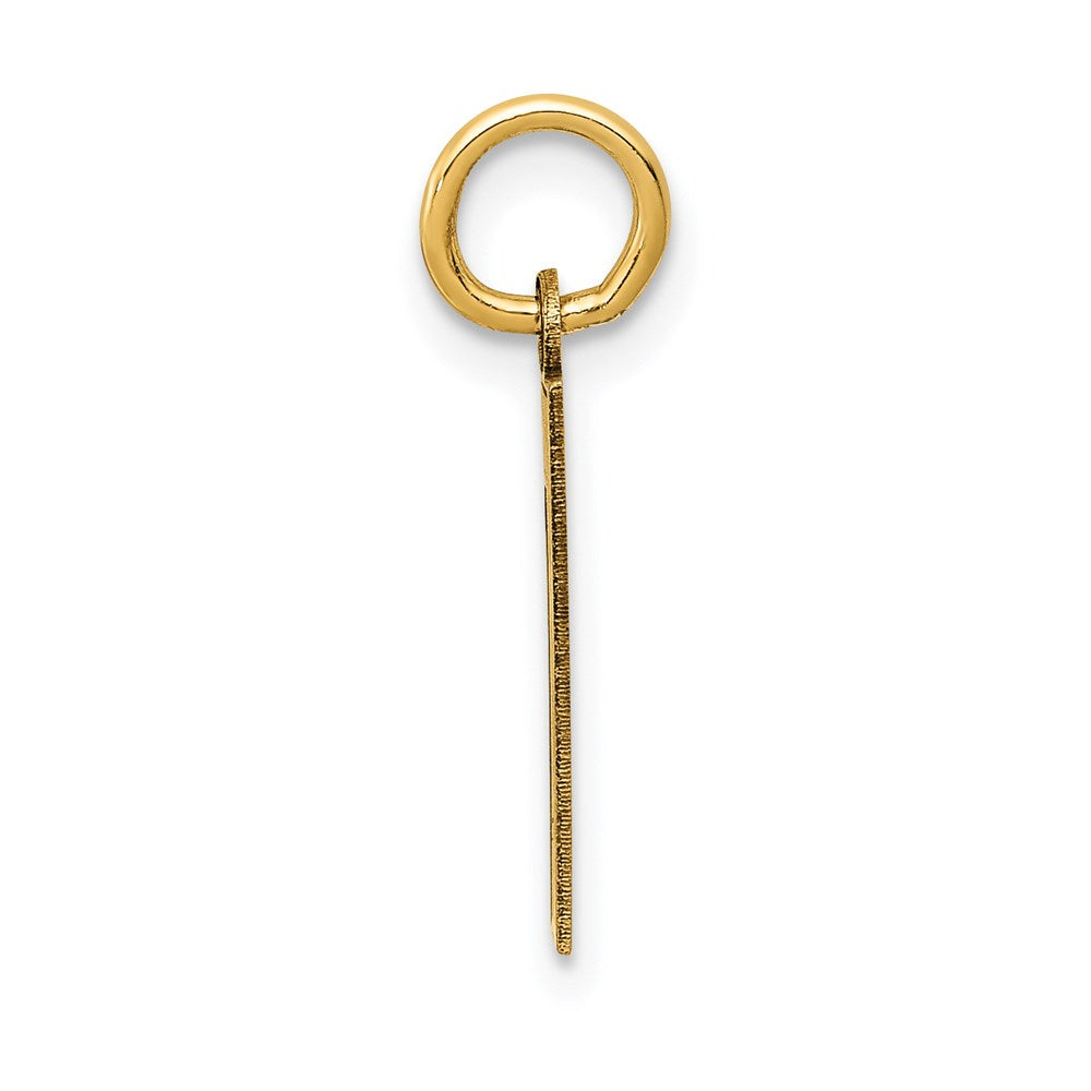 Million Charms 14K Yellow Gold Themed Small Satin Number 1 Charm