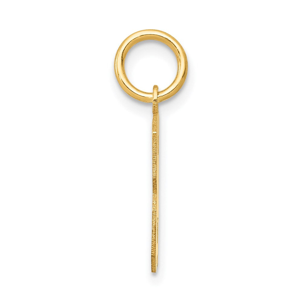 Million Charms 14K Yellow Gold Themed Small Satin Number 3 Charm