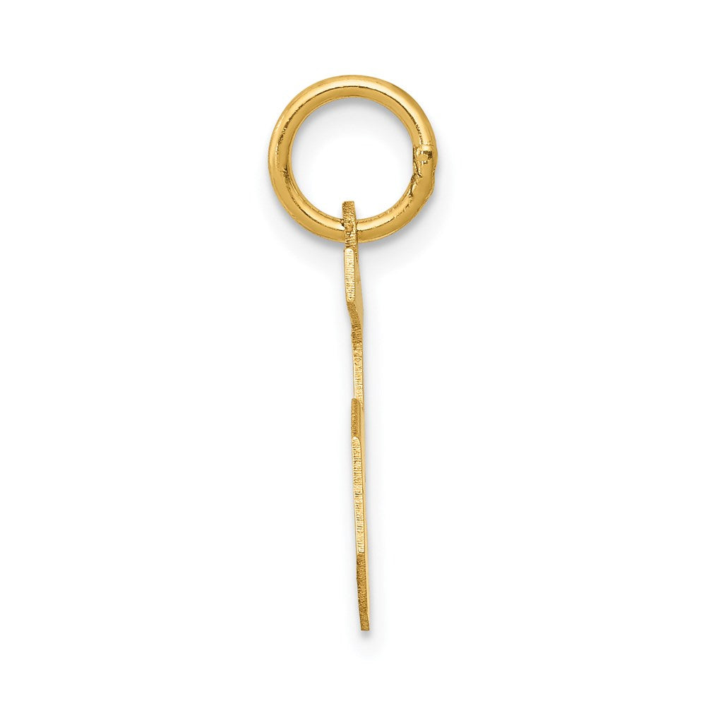 Million Charms 14K Yellow Gold Themed Small Satin Number 5 Charm