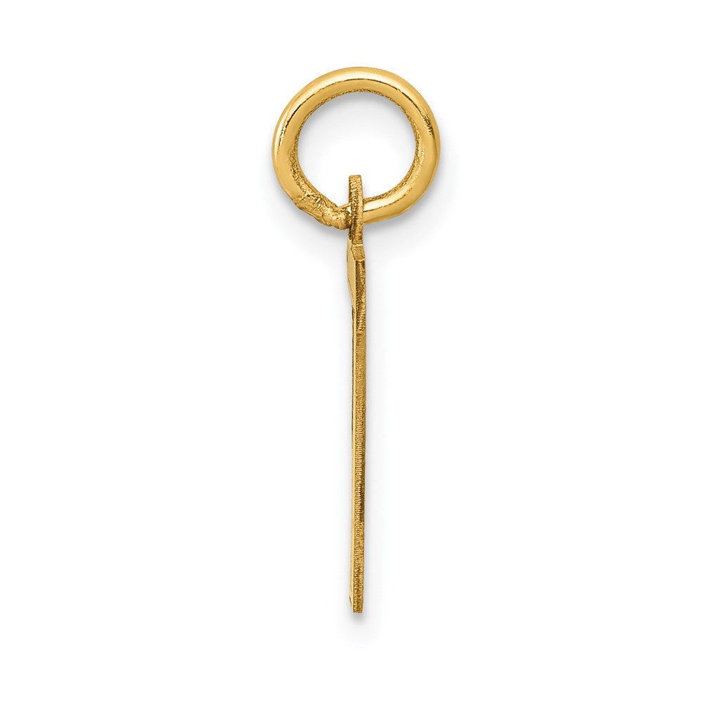 Million Charms 14K Yellow Gold Themed Small Satin Number 7 Charm