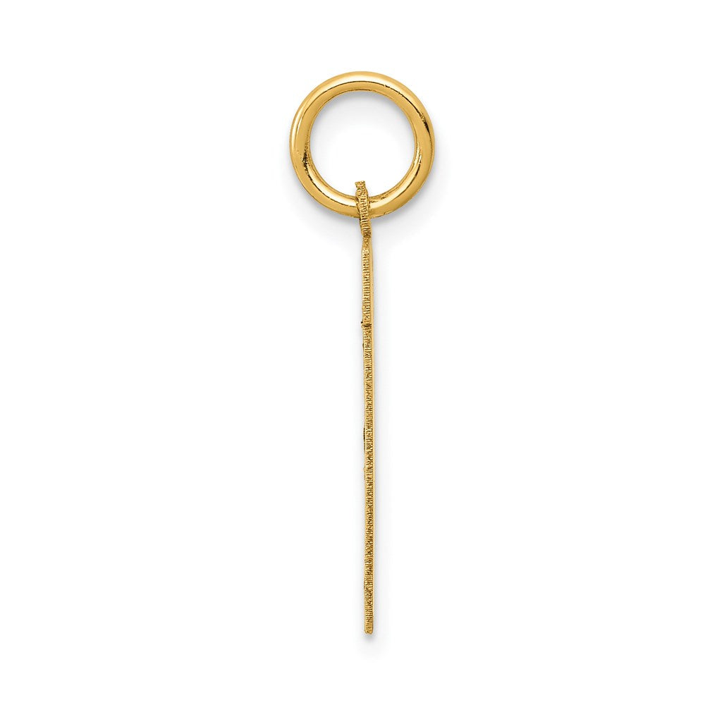 Million Charms 14K Yellow Gold Themed Small Satin Number 11 Charm
