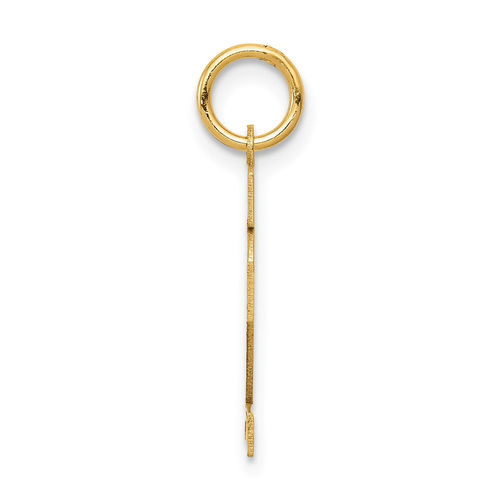 Million Charms 14K Yellow Gold Themed Small Satin Number 12 Charm