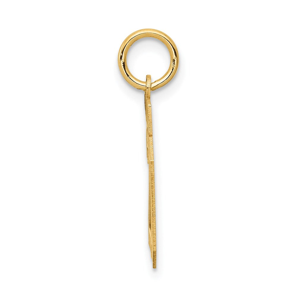 Million Charms 14K Yellow Gold Themed Small Satin Number 20 Charm