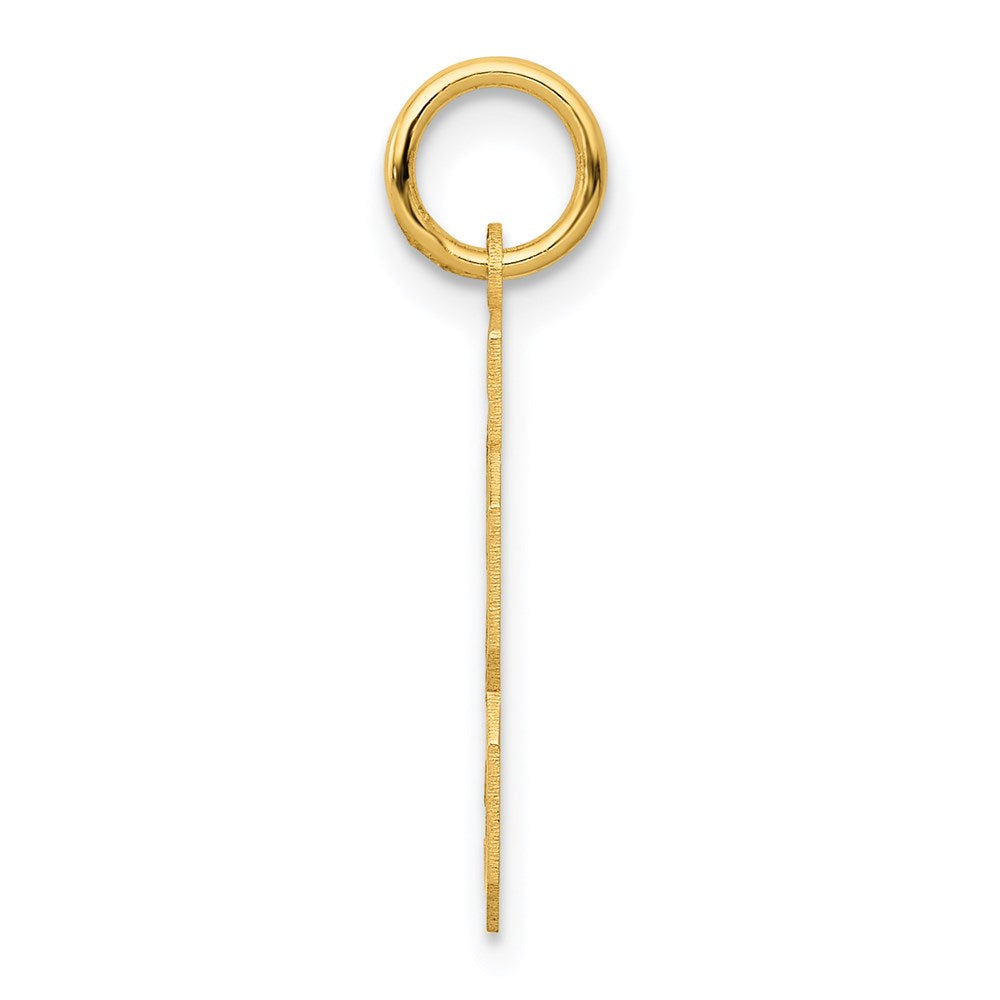 Million Charms 14K Yellow Gold Themed Small Satin Number 23 Charm