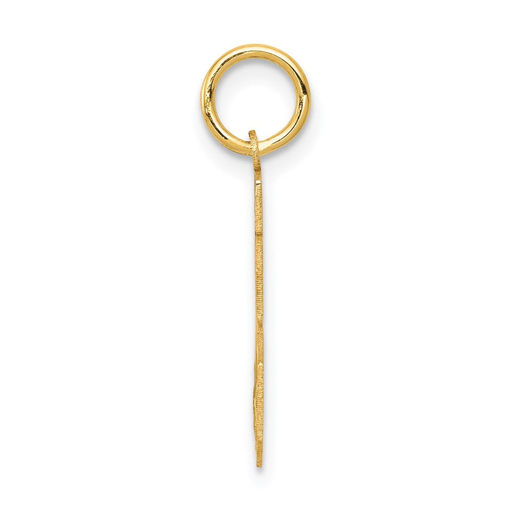 Million Charms 14K Yellow Gold Themed Small Satin Number 25 Charm