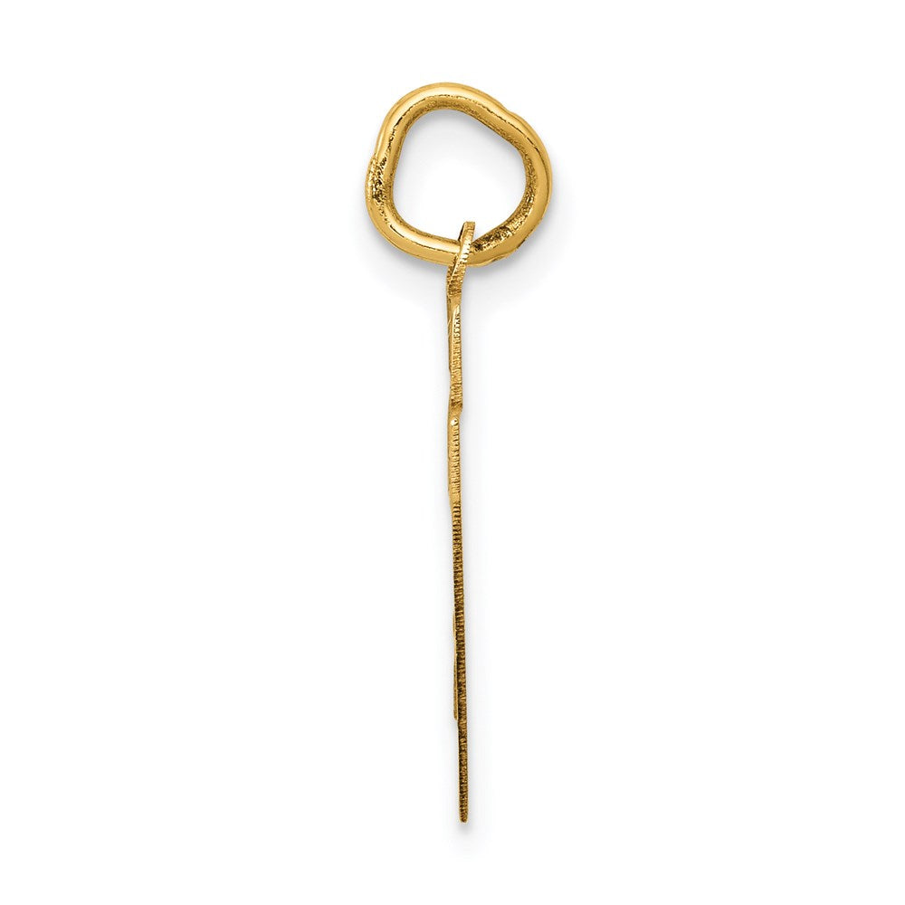 Million Charms 14K Yellow Gold Themed Small Satin Number 27 Charm