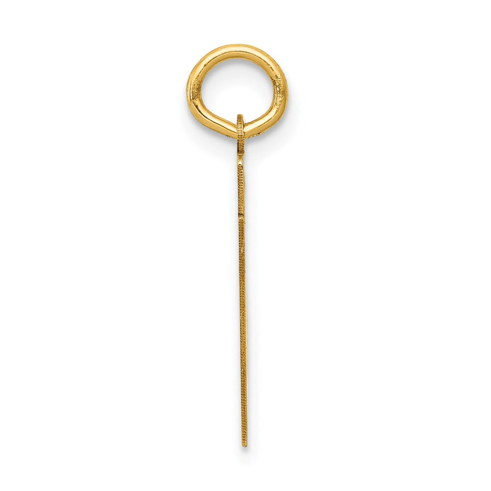 Million Charms 14K Yellow Gold Themed Small Satin Number 31 Charm