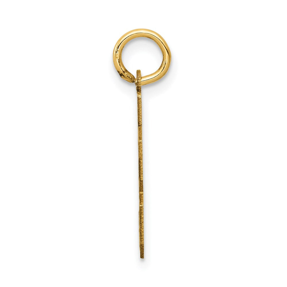 Million Charms 14K Yellow Gold Themed Small Satin Number 33 Charm