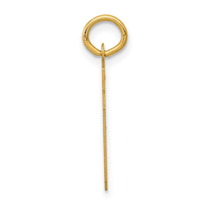 Million Charms 14K Yellow Gold Themed Small Satin Number 39 Charm
