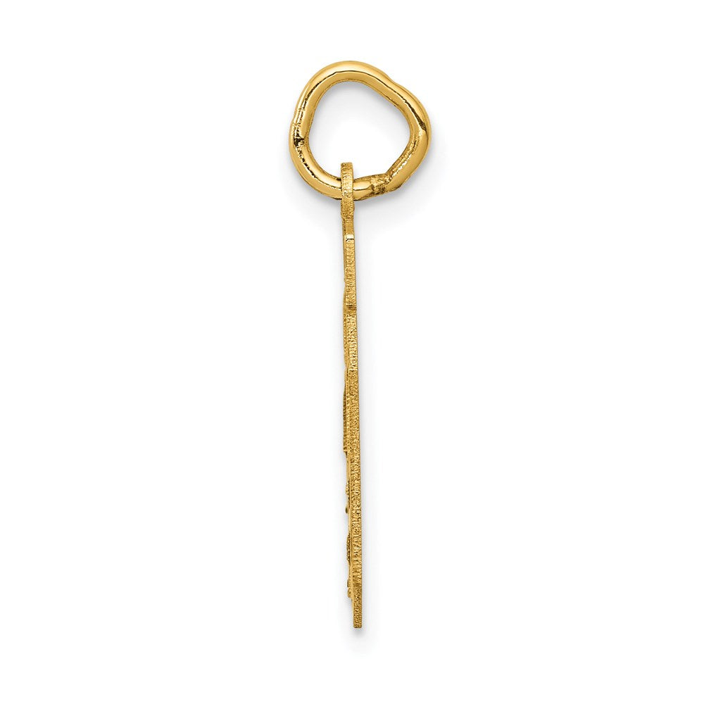Million Charms 14K Yellow Gold Themed Small Satin Number 40 Charm