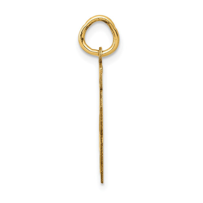 Million Charms 14K Yellow Gold Themed Small Satin Number 48 Charm