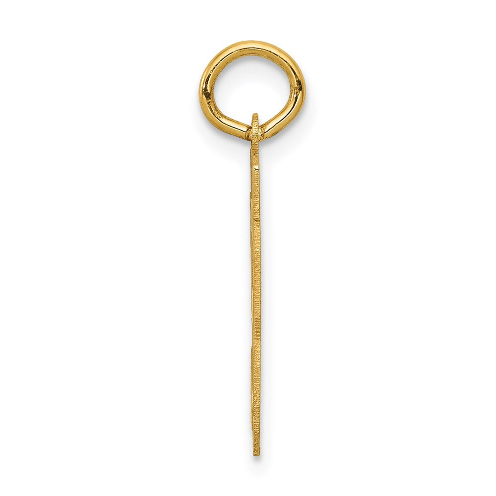 Million Charms 14K Yellow Gold Themed Small Satin Number 53 Charm