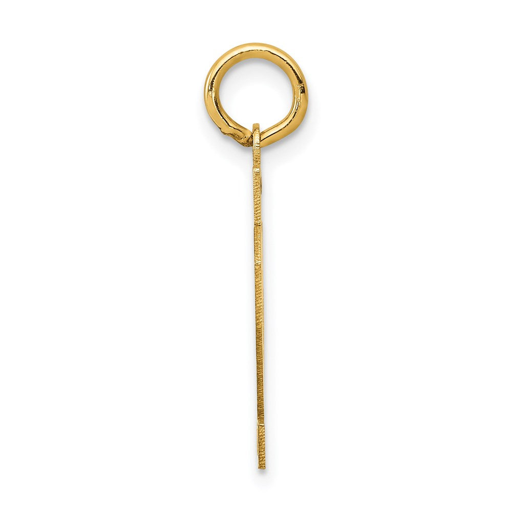 Million Charms 14K Yellow Gold Themed Small Satin Number 62 Charm