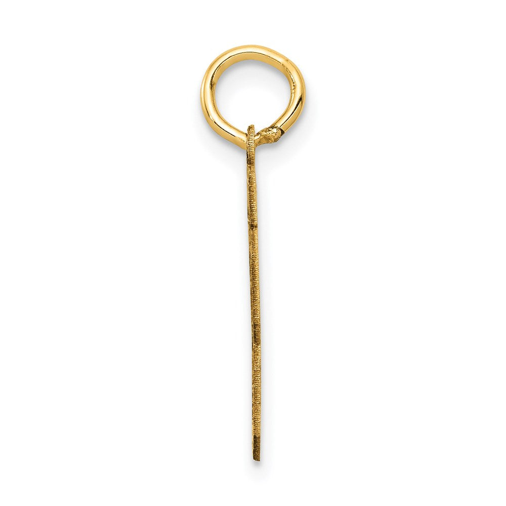 Million Charms 14K Yellow Gold Themed Small Satin Number 63 Charm