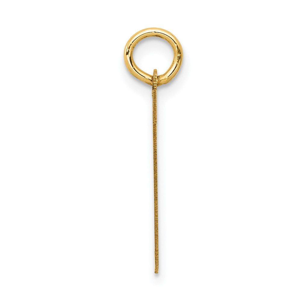 Million Charms 14K Yellow Gold Themed Small Satin Number 67 Charm