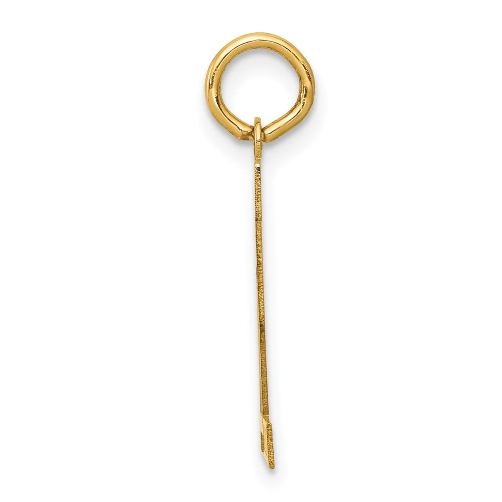 Million Charms 14K Yellow Gold Themed Small Satin Number 72 Charm