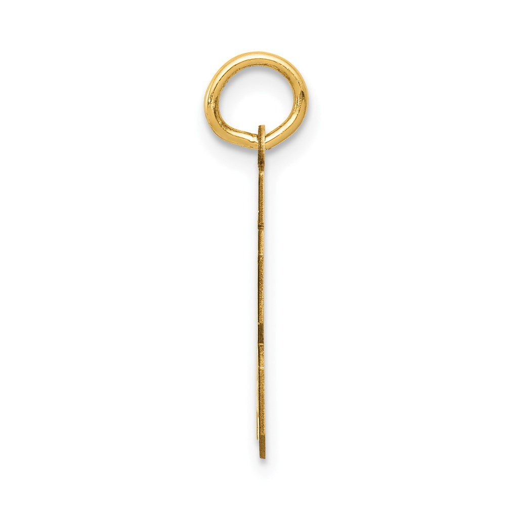 Million Charms 14K Yellow Gold Themed Small Satin Number 83 Charm