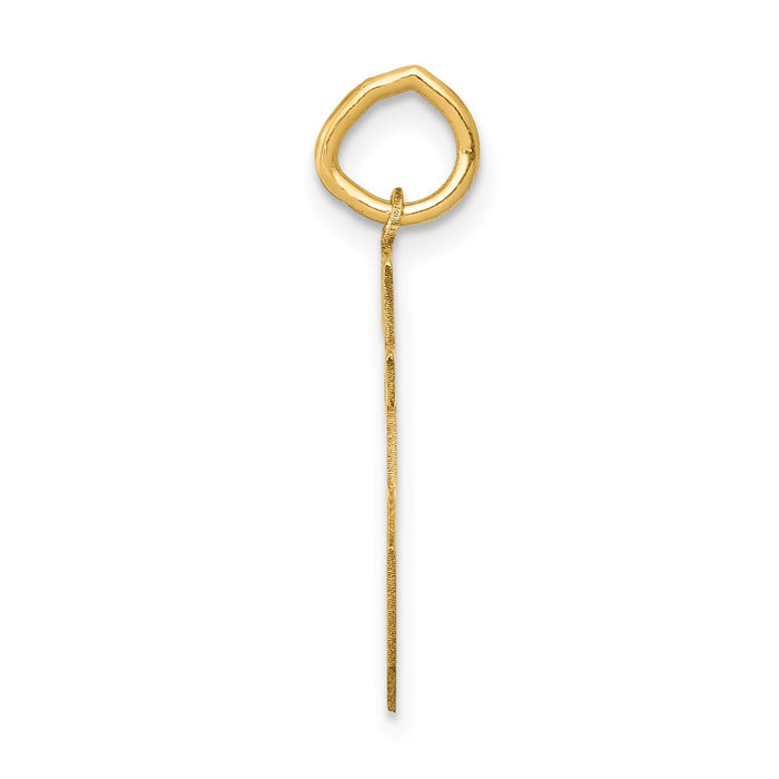 Million Charms 14K Yellow Gold Themed Small Satin Number 85 Charm
