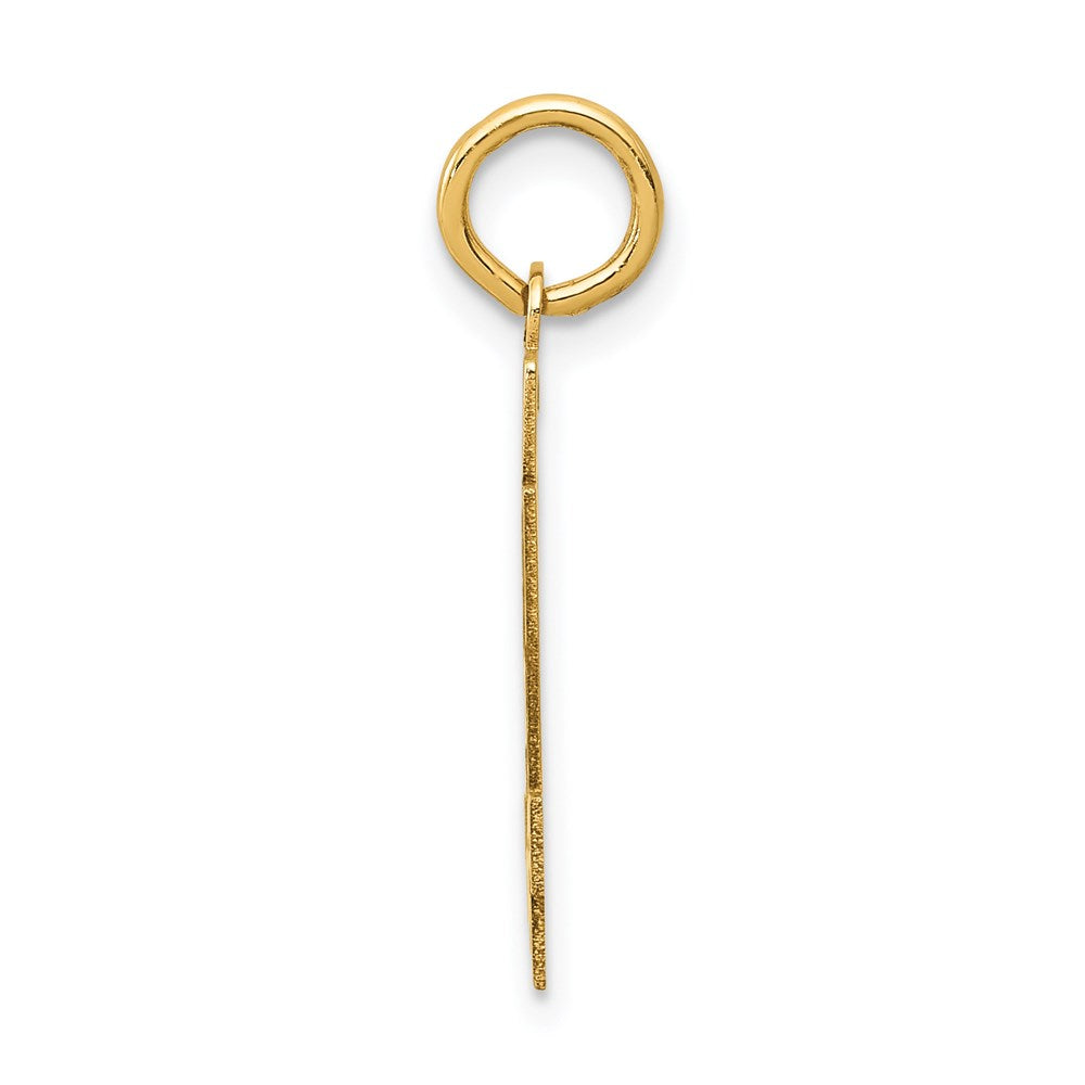 Million Charms 14K Yellow Gold Themed Small Satin Number 94 Charm