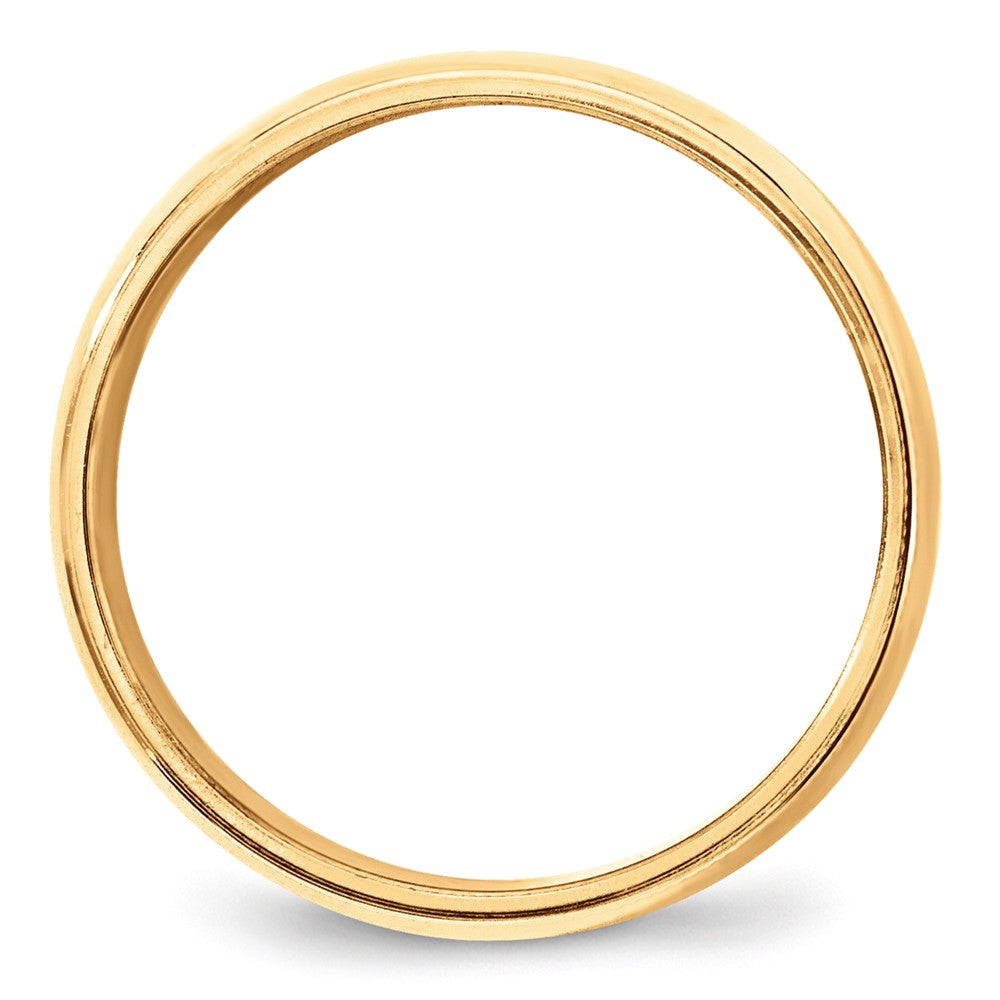 14k Yellow Gold 8mm Milgrain Half Round Wedding Band Size 13.5