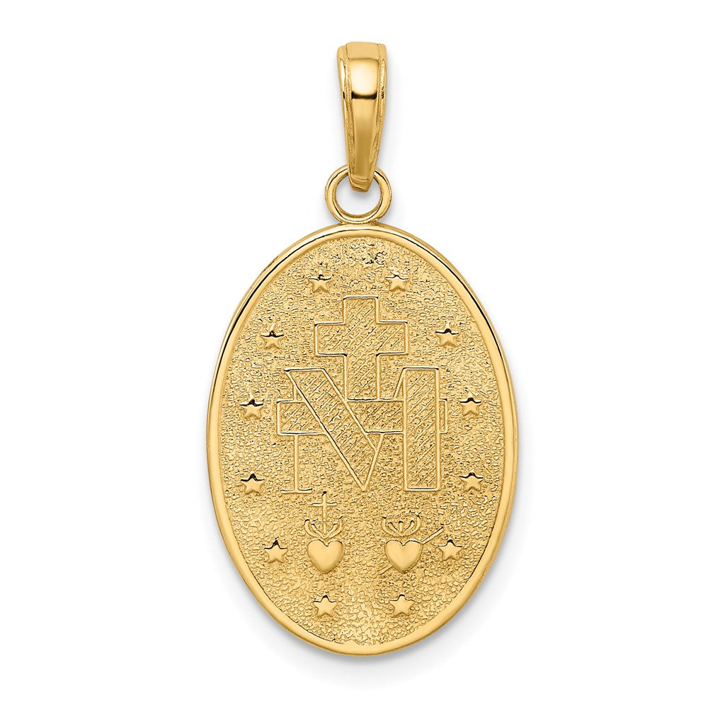 Million Charms 14K Yellow Gold Themed Religious Miraculous Medal Pendant