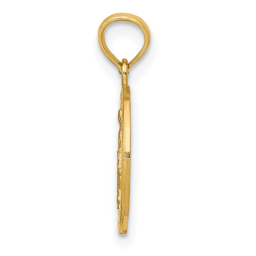 Million Charms 14K Yellow Gold Themed Religious Miraculous Medal Pendant
