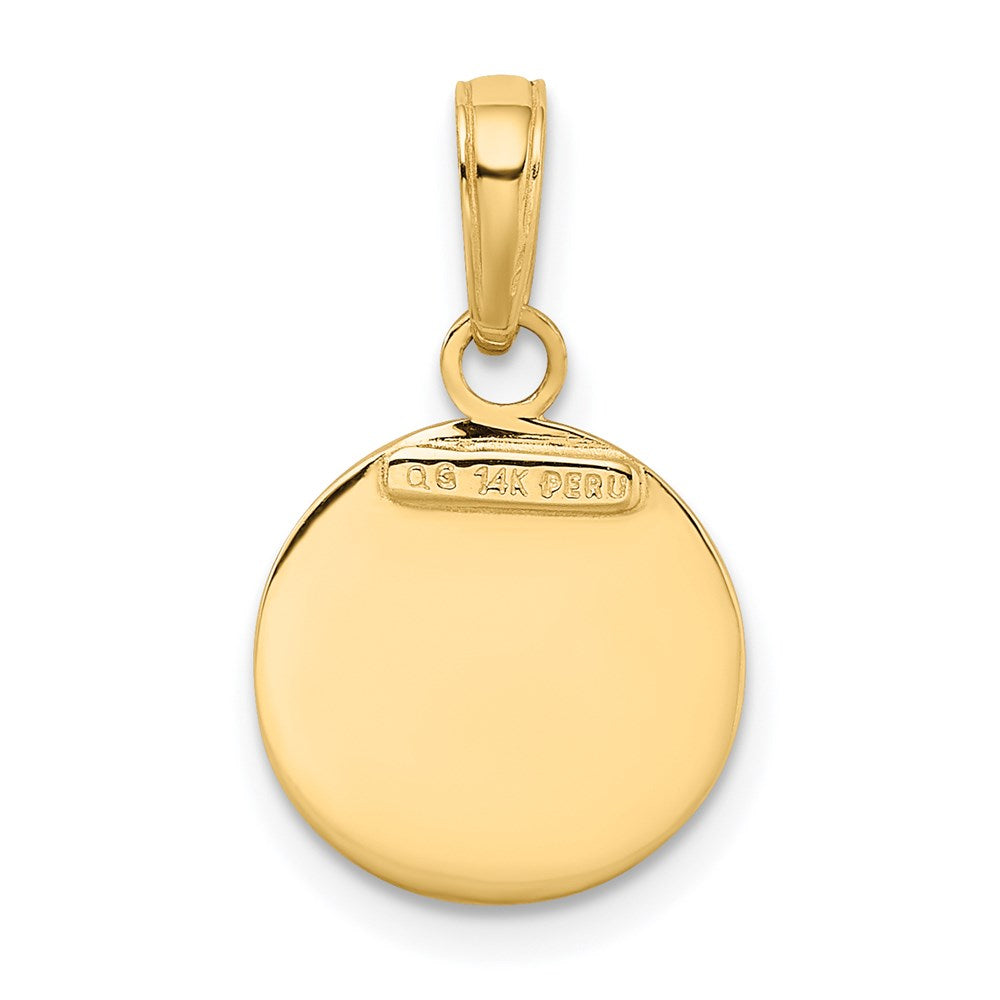 Million Charms 14K Yellow Gold Themed Religious Saint Christopher Medal Charm