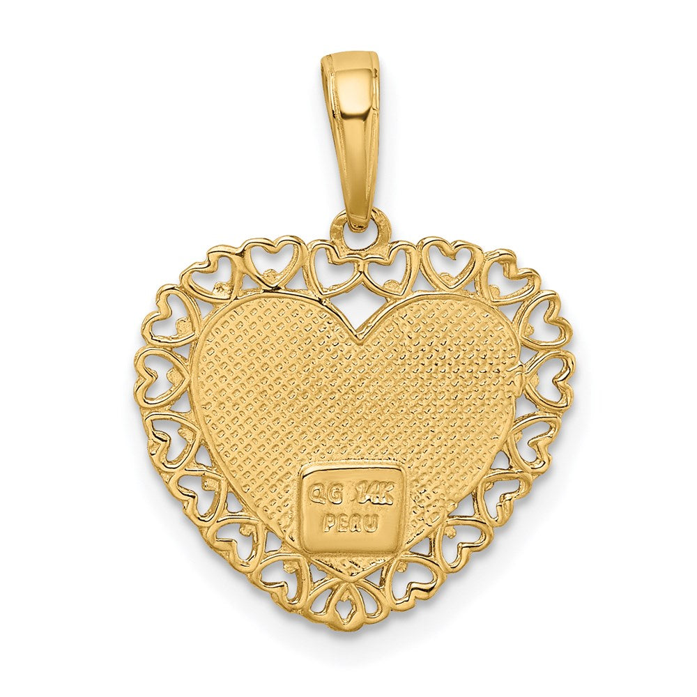 Million Charms 14K Two-Tone Grandma Heart Charm