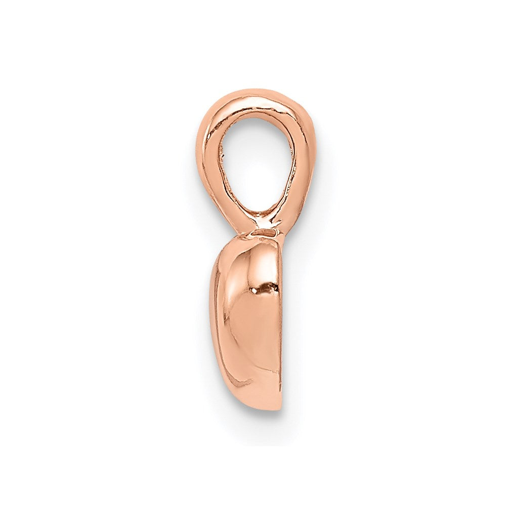 Million Charms 14K Rose Gold Themed Polished Heart Charm