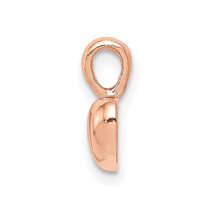 Million Charms 14K Rose Gold Themed Polished Heart Charm