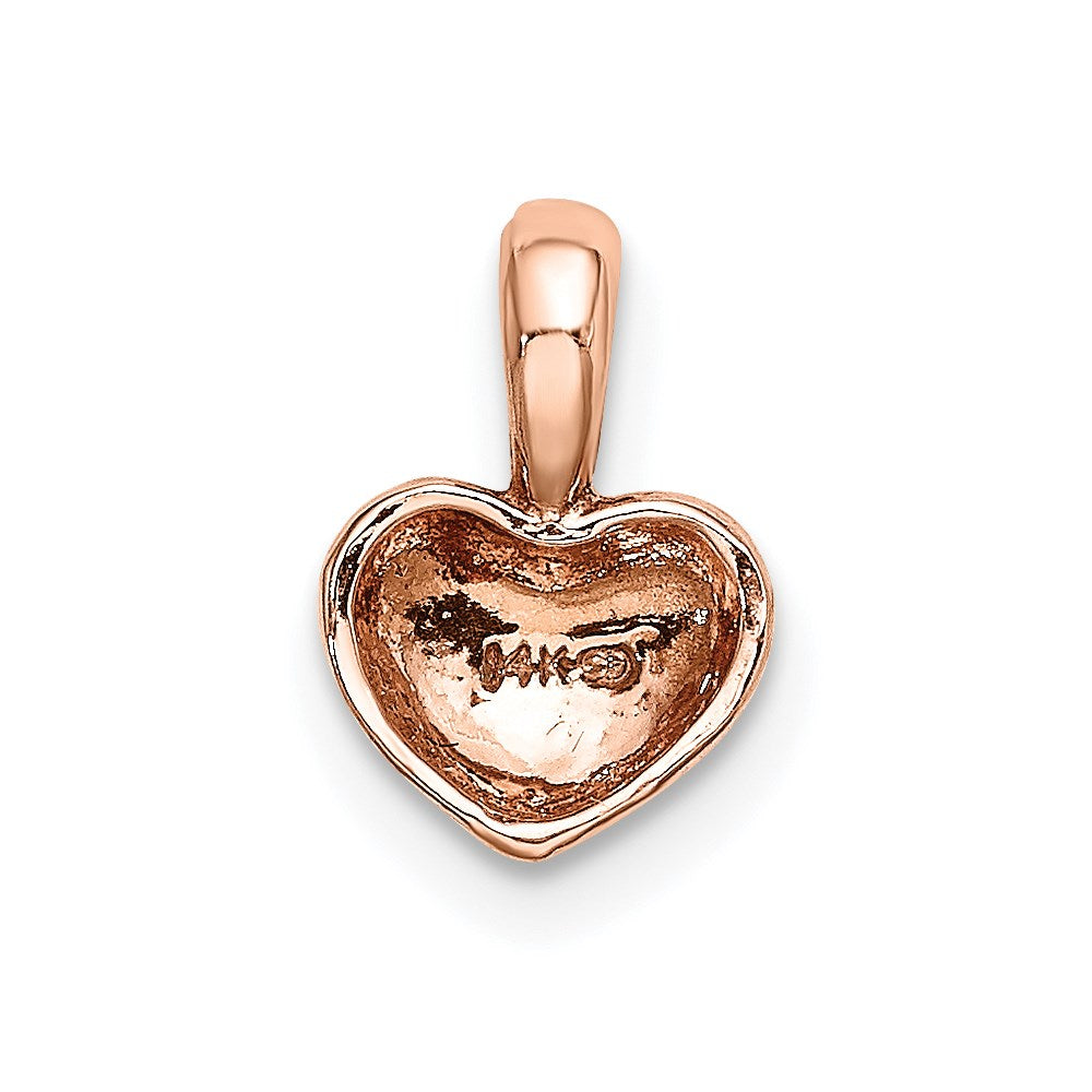 Million Charms 14K Rose Gold Themed Polished Heart Charm