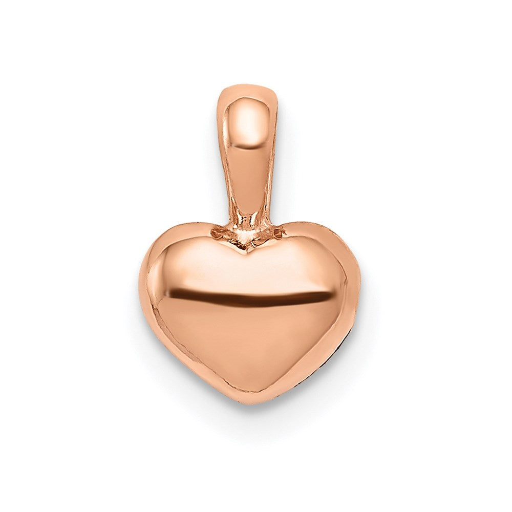 Million Charms 14K Rose Gold Themed Polished Heart Charm