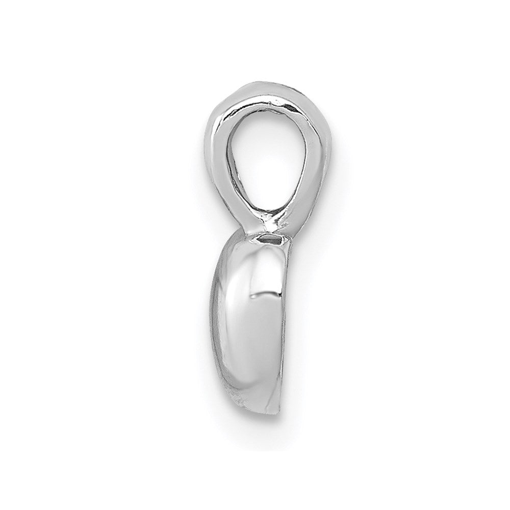 Million Charms 14K White Gold Themed Polished Heart Charm