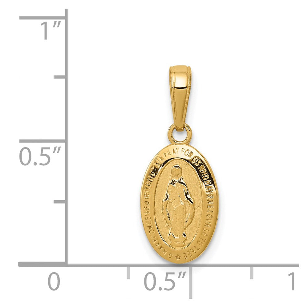 Million Charms 14K Yellow Gold Themed Religious Miraculous Medal Charm