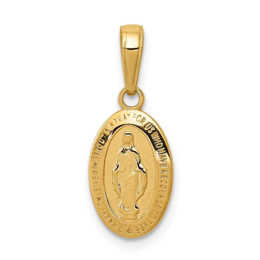 Million Charms 14K Yellow Gold Themed Religious Miraculous Medal Charm