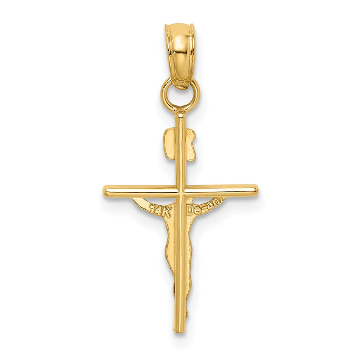 Million Charms 14K Two-Tone Inri Relgious Crucifix Pendant