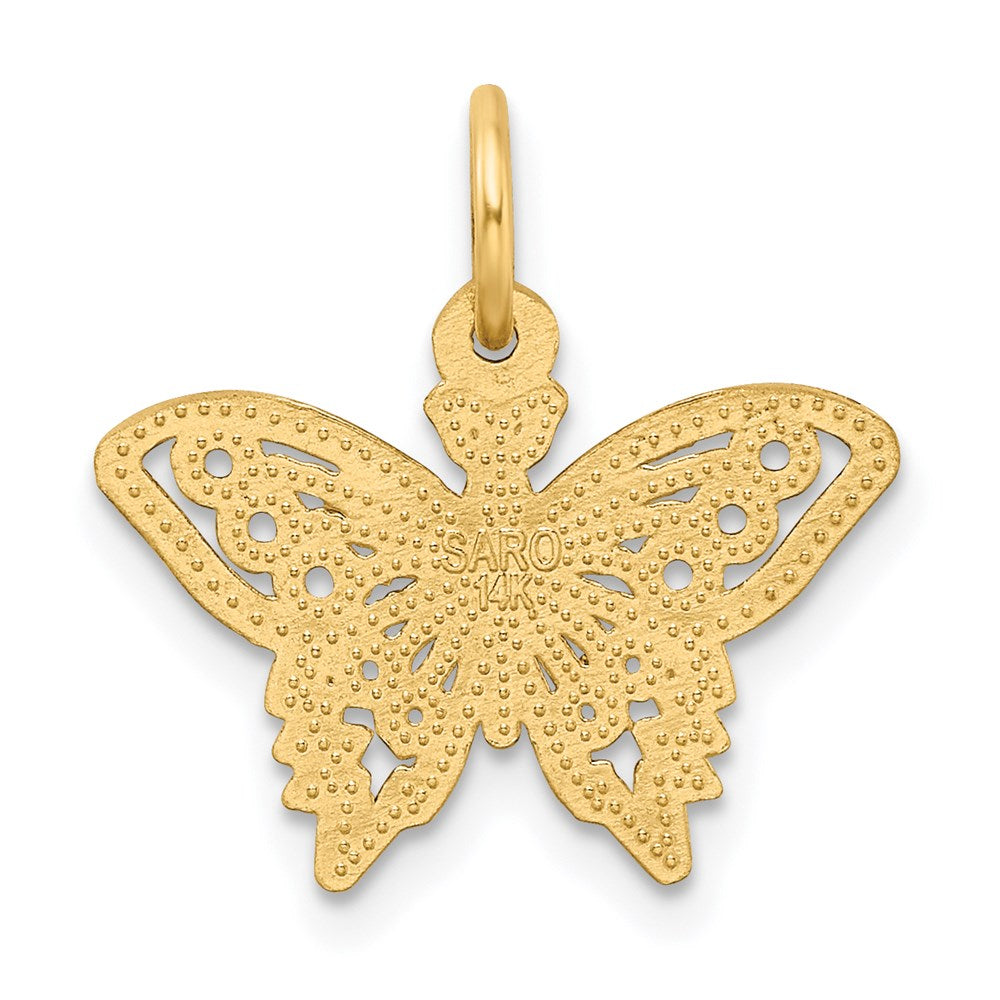 Million Charms 14K Yellow Gold Themed Butterfly Charm