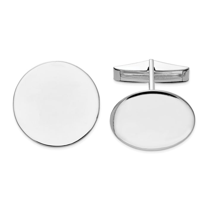 Occasion Gallery, Men's Accessories, 14K White Gold Circular Cuff Links