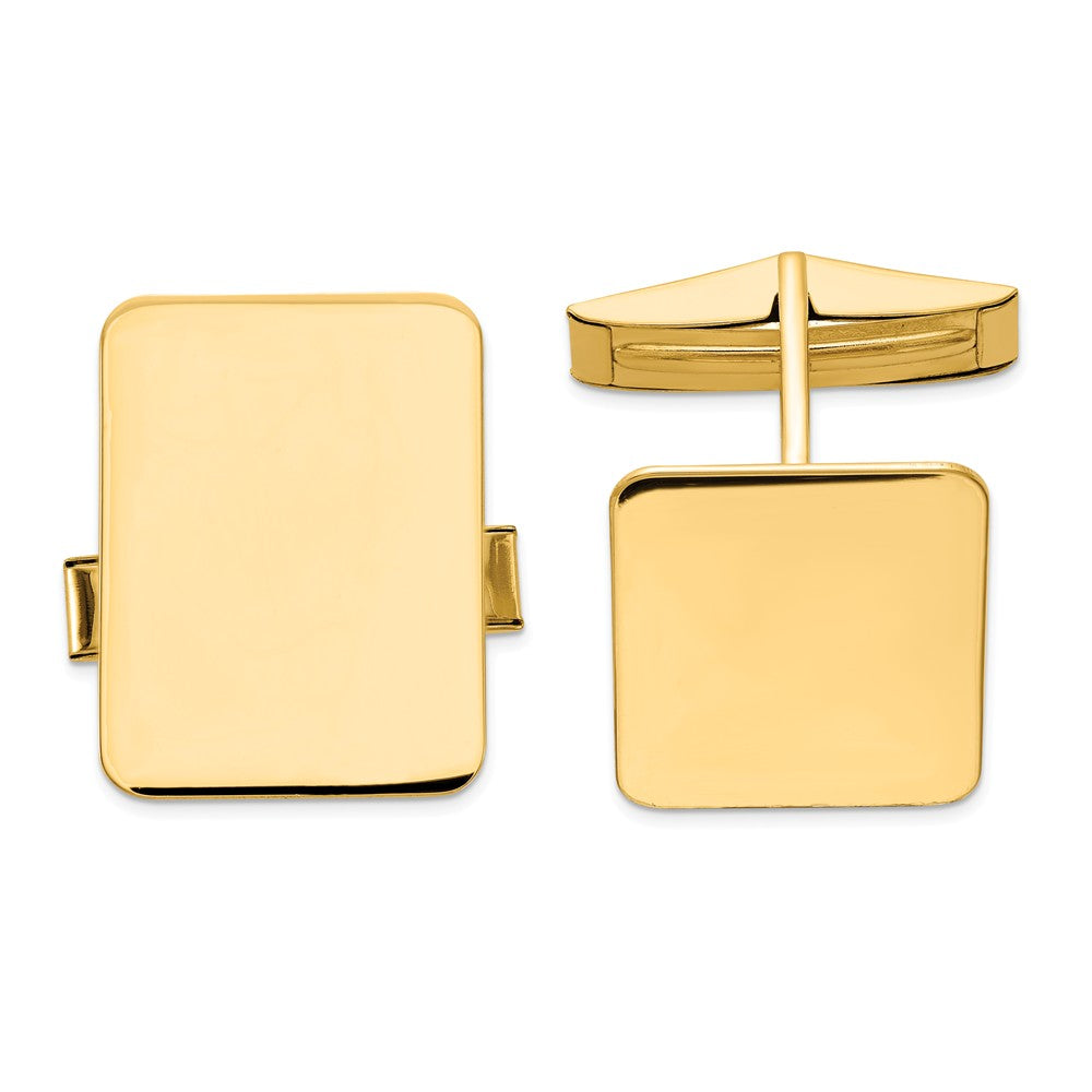 Occasion Gallery, Men's Accessories, 14k Yellow Gold Rectangular Cuff Links