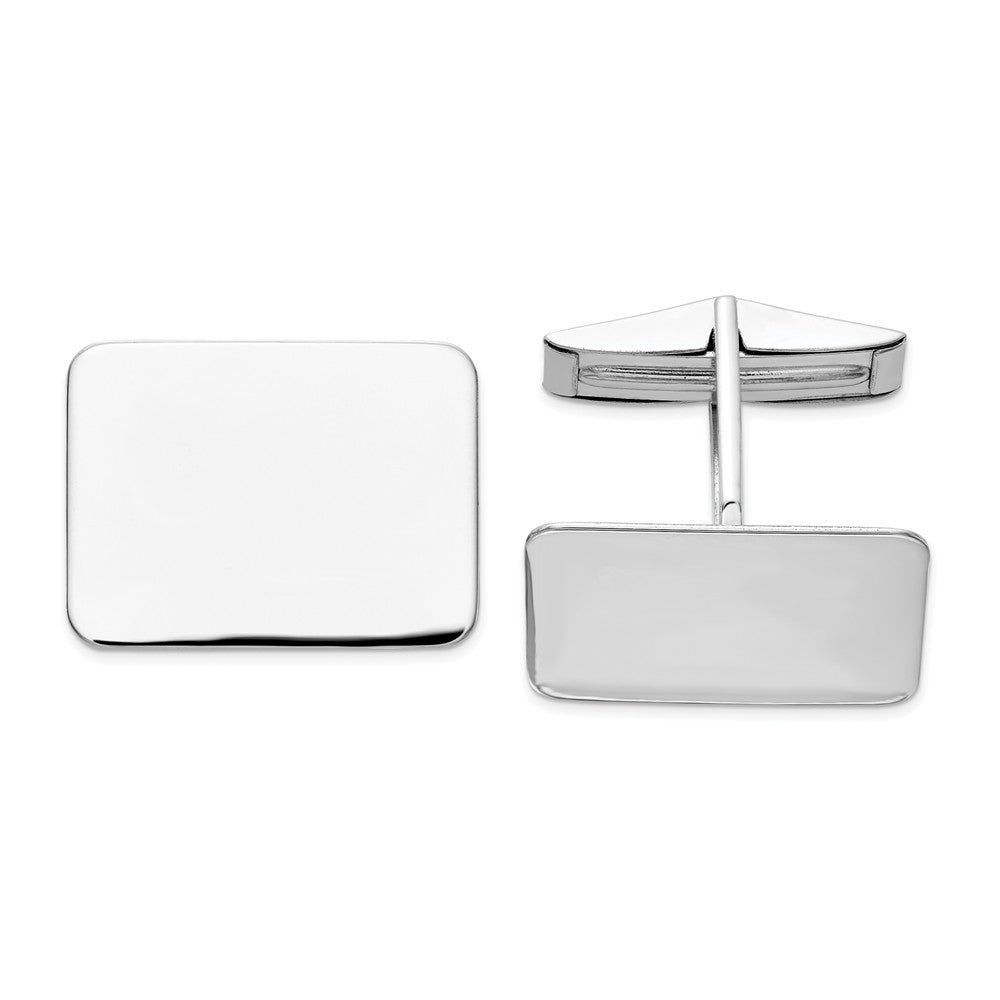 Occasion Gallery, Men's Accessories, 14K White Gold Rectangular Cuff Links