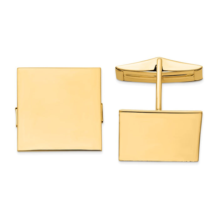 Occasion Gallery, Men's Accessories, 14k Yellow Gold Square Cuff Links