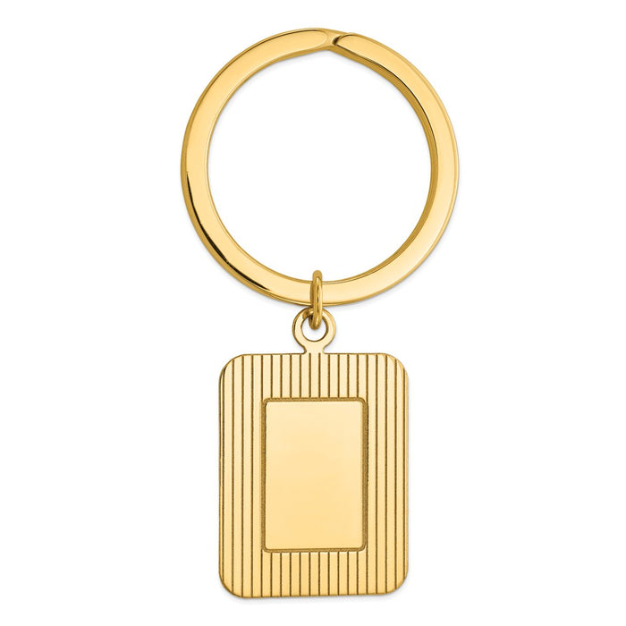 Occasion Gallery Gifts, 14k Yellow Gold Rectangle Disc Key Ring