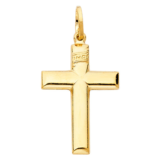 14k Yellow Gold Religious Hollow Latin Cross (20 X 30mm)