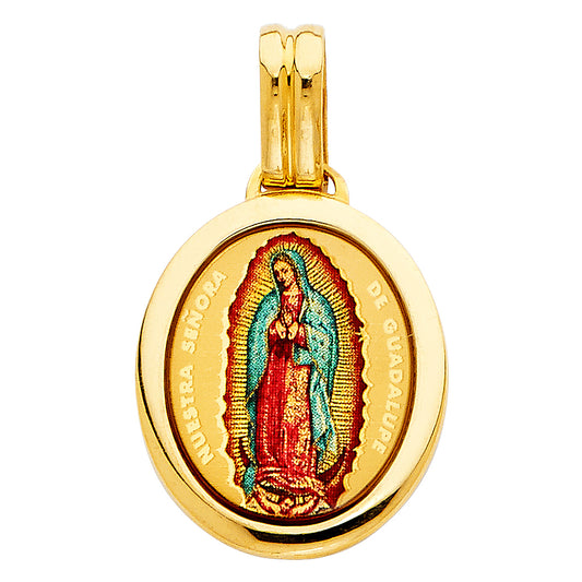 14k Yellow Gold Our Lady Of Guadalupe Pen (22mm x 19mm)