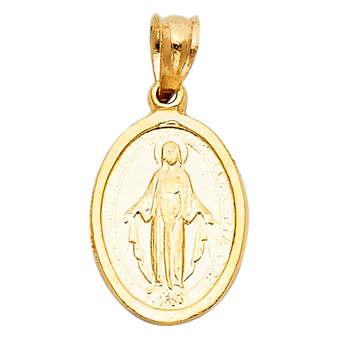 14k Yellow Gold Milagrosa Charm Pendant  (15mm x 11mm)