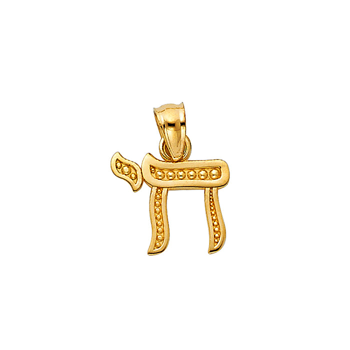 14k Yellow Gold Small/Mini Charm Pendant  (13mm x 10mm)