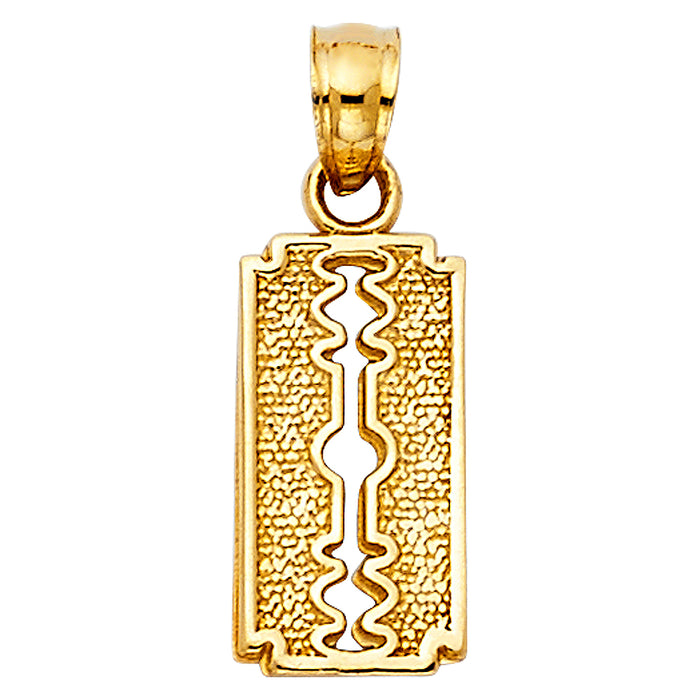14k Yellow Gold Small/Mini Keyhole Charm Pendant  (14mm x 7mm)
