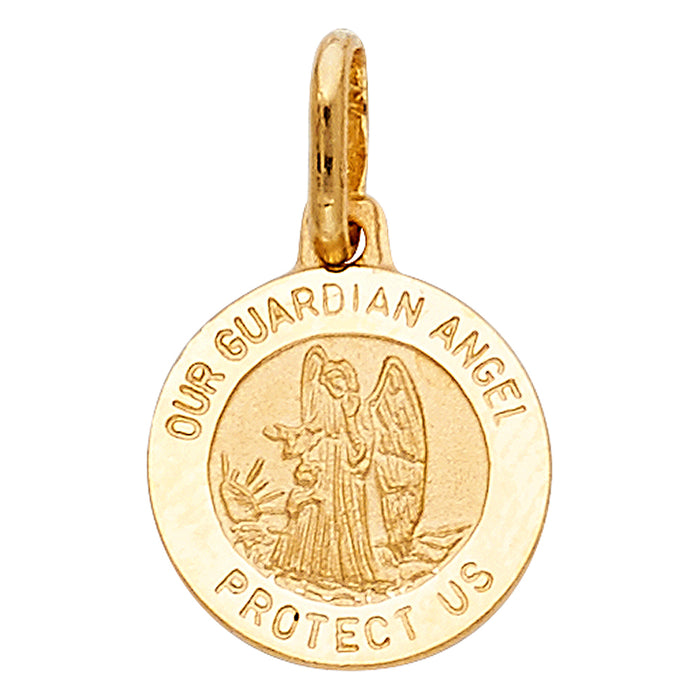 14k Yellow Gold Angel Charm Pendant (13mm x 13mm)