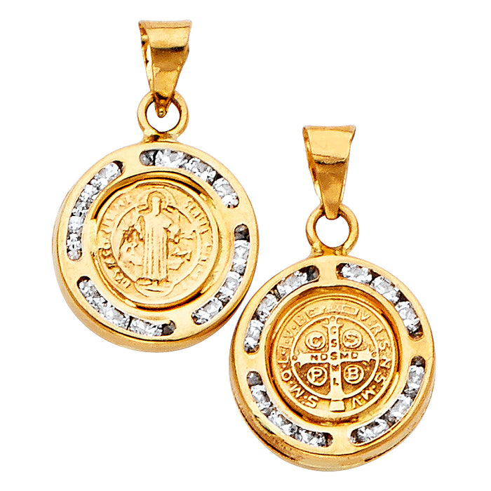 14k Yellow Gold Small/Mini Religious Charm Pendant